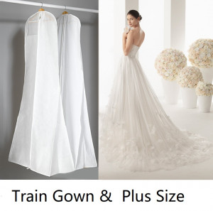 22823GB13 180 cm Plus Size Train Dresses Cover Dresses Bags