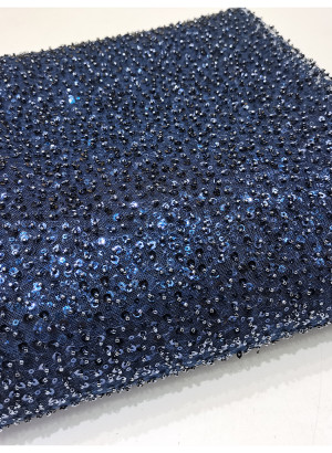 #22915BLF053# 5 yards Multi Colors Thick Sequins Handmade Beaded High End Haute Couture Bridal Lace Fabric Wedding Formal Wear Evening Party Prom Dresses Lace with Heavy Beading