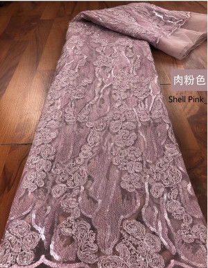 #22915BLF065# 5 yards Multi Colors Handmade Beaded High End Haute Couture Bridal Lace Fabric Wedding Formal Wear Evening Party Prom Dresses Lace with Heavy Beading