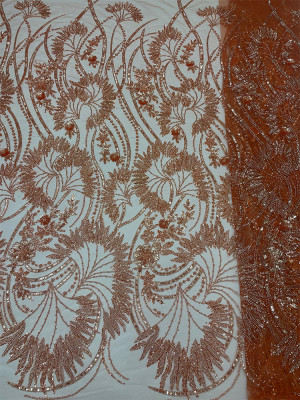 22915BLF112# 5 yards Multi Colors Handmade Beaded High End Haute Couture Bridal Lace Fabric