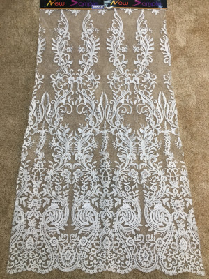 #521608CL Off White Corded Bridal Lace