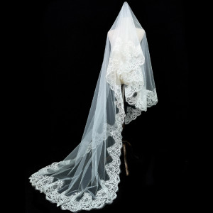 bv2271628 Wide Lace Long Bridal Veil