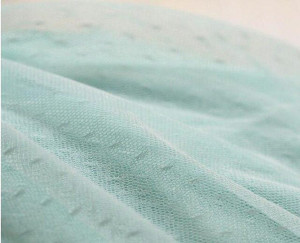 dotted soft tulle lace fabric in baby blue for doll dress, baby prom , flower girl dress wedding gown making