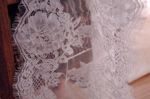 3 Yards Chantilly Lace Fabric Trim for Birdal Veil , Wedding Gown, Bridal Dress
