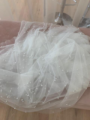 Dotted Pearls Soft Tulle