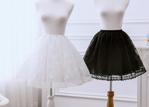 White or Black Short Petticoats, Women Underskirt For Wedding Dress，Prom Crinoline Underskirt