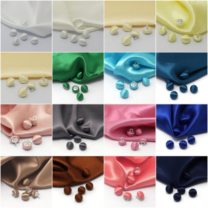 #221030SCB01 Multi Colors Satin Cloth Buttons