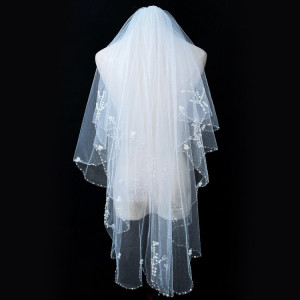 bv2272826 Handmade Beaded Hem Bridal Veils