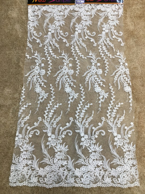 #D4 Off White Corded Bridal Lace