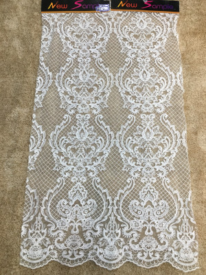 #E-2 Off White Corded Bridal Lace
