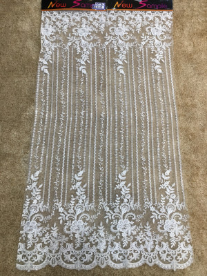 #HL09 Quality Off White Corded Bridal Lace