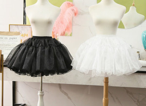 Organza Ball Gown Short Petticoat,Lolita Cosplay Short Dress Petticoat Ballet,Tutu Skirt Rockabilly Crinoline