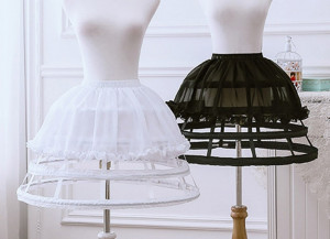 Women Victorian Bustle Cages Hoop Skirt, Cage Skirt for Women, chiffon petticoat,Pannier Petticoat