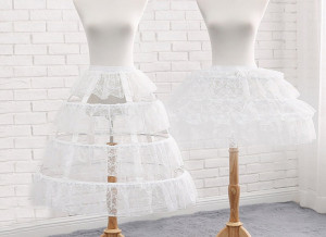 White lace Petticoat, length adjustable Underskirt ,Cosplay Party Dress Petticoat, Lolita Petticoat ,Ballet Tutu Skirt
