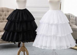 Women Organza Petticoat, Girls long Underskirt ,lace Cosplay Party Dress Petticoat, Lolita Petticoat ,Ballet Tutu Skirt
