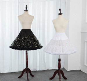Black lace tulle Ball Gown Short Petticoat, Lolita Cosplay Petticoats Crinolines, Ballet Tutu Skirt, women and girls Petticoats