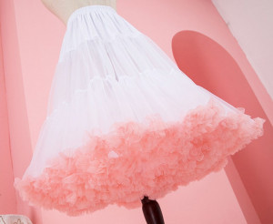 45 cm Pink Tulle Petticoats,Girl Tutu Skirt,Party short Skirt,Cos Petticoat,short tulle Skirt