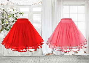 Red Tulle Skirt Woman, Petticoat Skirt, Steampunk Skirt, Gothic Skirt,Women's petticoat, Fit Small and Medium