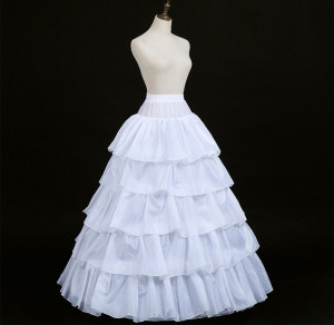 Black and White Petticoat/ 5 Tier Petticoat / Bridal Petticoat / Wedding Petticoat /Long Petticoat / Gown Petticoats /Stretchy Waist Control
